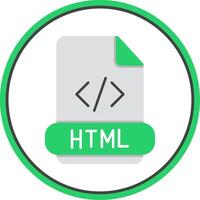 Html Flat Circle Icon vector