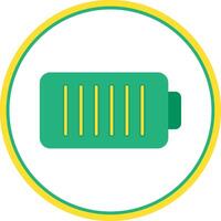 Battery Flat Circle Icon vector