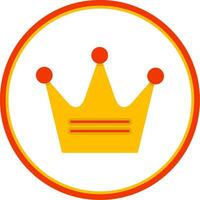 Crown Flat Circle Icon vector