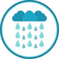 Heavy Rain Flat Circle Icon vector