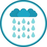 pesado lluvia plano circulo icono vector