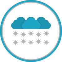 Snowing Flat Circle Icon vector