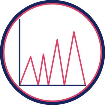 grafico plano circulo icono vector