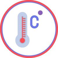 Celsius plano circulo icono vector