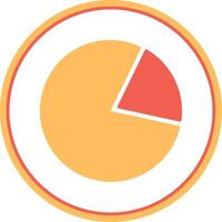 Pie Chart Flat Circle Icon vector