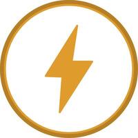 Thunder Flat Circle Icon vector
