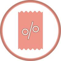 Ticket Flat Circle Icon vector