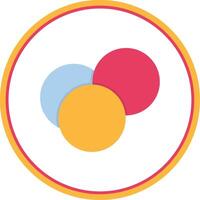 Intersection Flat Circle Icon vector
