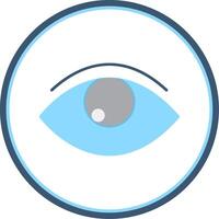 Eye Flat Circle Icon vector