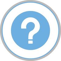 Question Flat Circle Icon vector