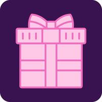 icono de vector de caja de regalo