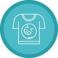Tee Flat Circle Multicolor Design Icon vector