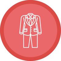 traje plano circulo multicolor diseño icono vector