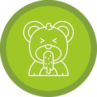 Vomit Flat Circle Multicolor Design Icon vector