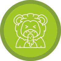 Vomit Flat Circle Multicolor Design Icon vector
