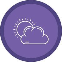 Weather Flat Circle Multicolor Design Icon vector