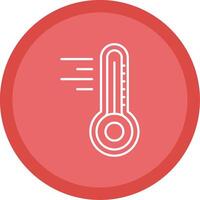 Thermometer Flat Circle Multicolor Design Icon vector