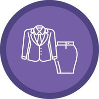 Women suit Flat Circle Multicolor Design Icon vector