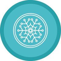 Winter Flat Circle Multicolor Design Icon vector