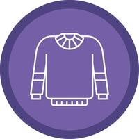 Sweater Flat Circle Multicolor Design Icon vector