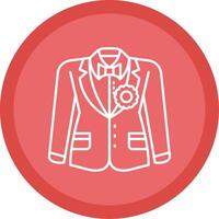 Groom suit Flat Circle Multicolor Design Icon vector