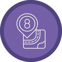 Eight Flat Circle Multicolor Design Icon vector