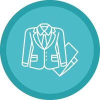 Business suit Flat Circle Multicolor Design Icon vector