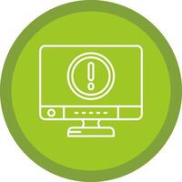 Error Flat Circle Multicolor Design Icon vector