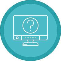 Question Flat Circle Multicolor Design Icon vector