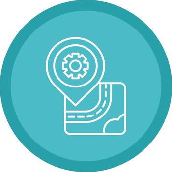 Setting Flat Circle Multicolor Design Icon vector