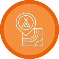Caming Flat Circle Multicolor Design Icon vector