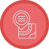 Pool Flat Circle Multicolor Design Icon vector