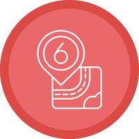 Six Flat Circle Multicolor Design Icon vector
