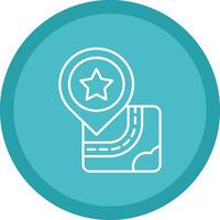 Star Flat Circle Multicolor Design Icon vector