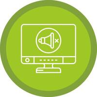 Mute Flat Circle Multicolor Design Icon vector