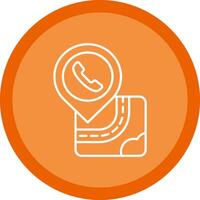 Help center Flat Circle Multicolor Design Icon vector