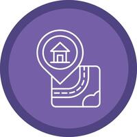 Home Flat Circle Multicolor Design Icon vector