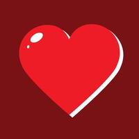 Big glossy heart vector