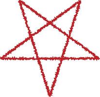infernal pentagrama rojo vector
