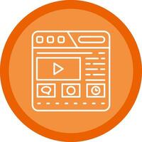 Website Flat Circle Multicolor Design Icon vector