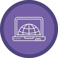 Internet Flat Circle Multicolor Design Icon vector