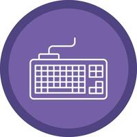Keyboard Flat Circle Multicolor Design Icon vector