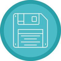 Floppy disk Flat Circle Multicolor Design Icon vector