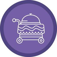 Cart Flat Circle Multicolor Design Icon vector