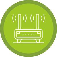 Router Flat Circle Multicolor Design Icon vector