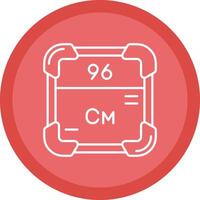 Curium Flat Circle Multicolor Design Icon vector