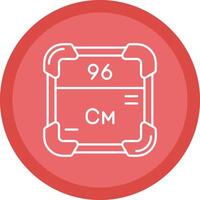 Curium Flat Circle Multicolor Design Icon vector