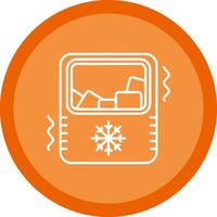 Ice maker Flat Circle Multicolor Design Icon vector