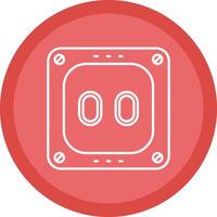 Socket Flat Circle Multicolor Design Icon vector