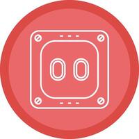 Socket Flat Circle Multicolor Design Icon vector